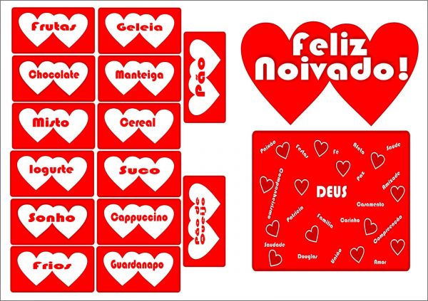 Tags para cesta de café da manhã