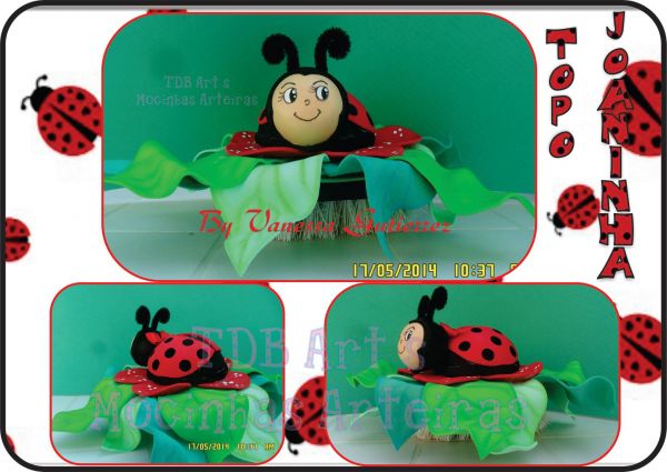 Topo de bolo joaninha